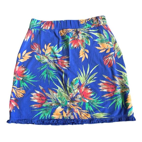 Women’s Belle Beach by Kim Gravel French Terry Blushing Beauty Fringe Skort XS - Picture 2 of 8